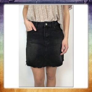 Black Denim Skirt